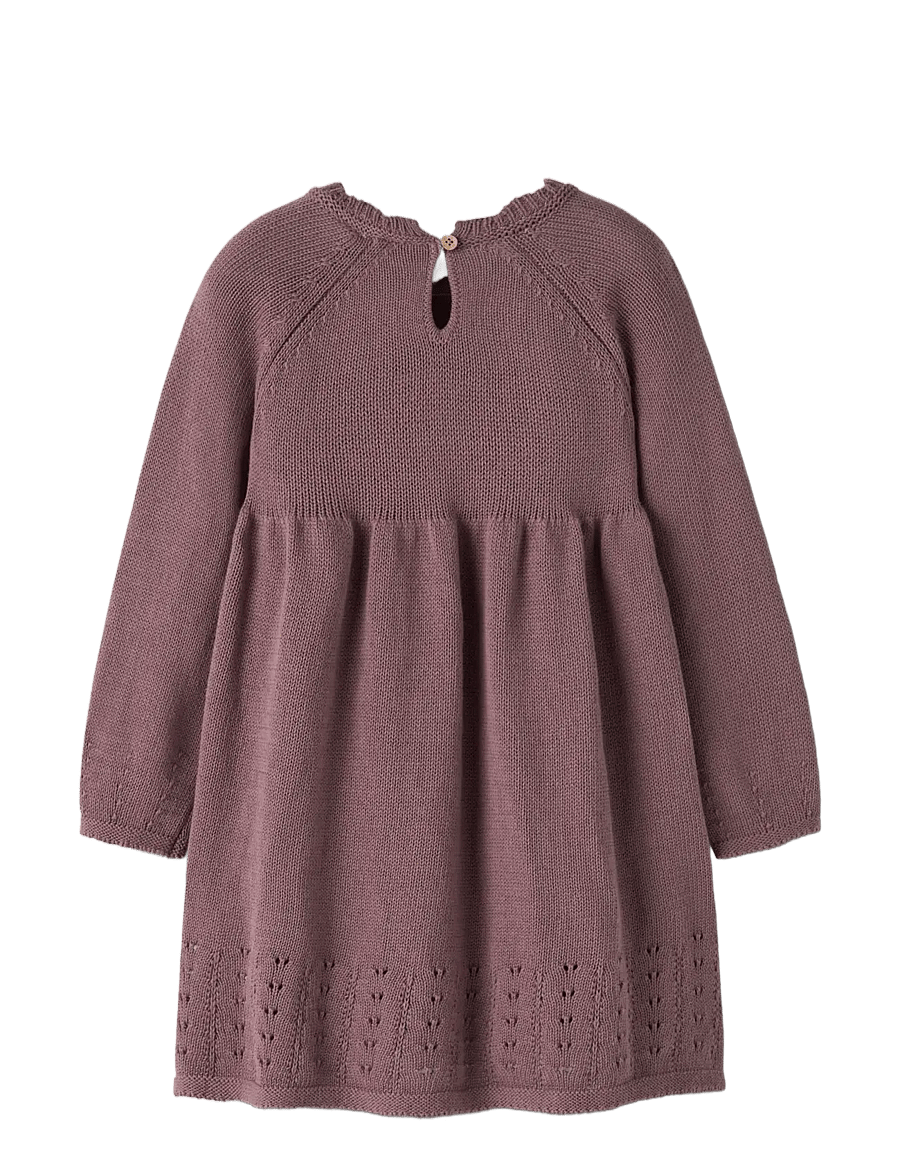Lil'Atelier - NMFRAMLA RIR LS KNIT DRESS LIL - rose taupe - 1