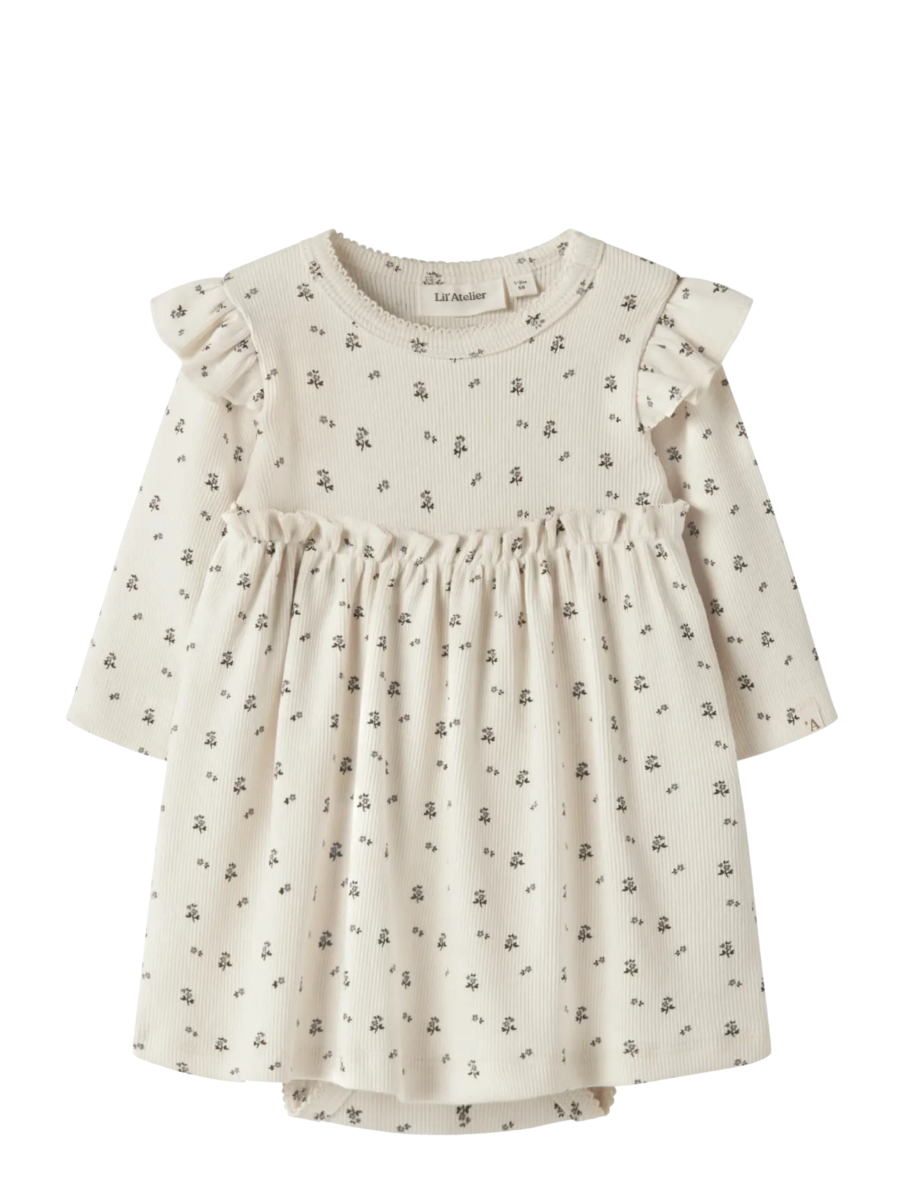 Lil'Atelier NBFLAGO MIA LS BODY DRESS LIL - Shop efter størrelse - TURTLEDOVE / cream