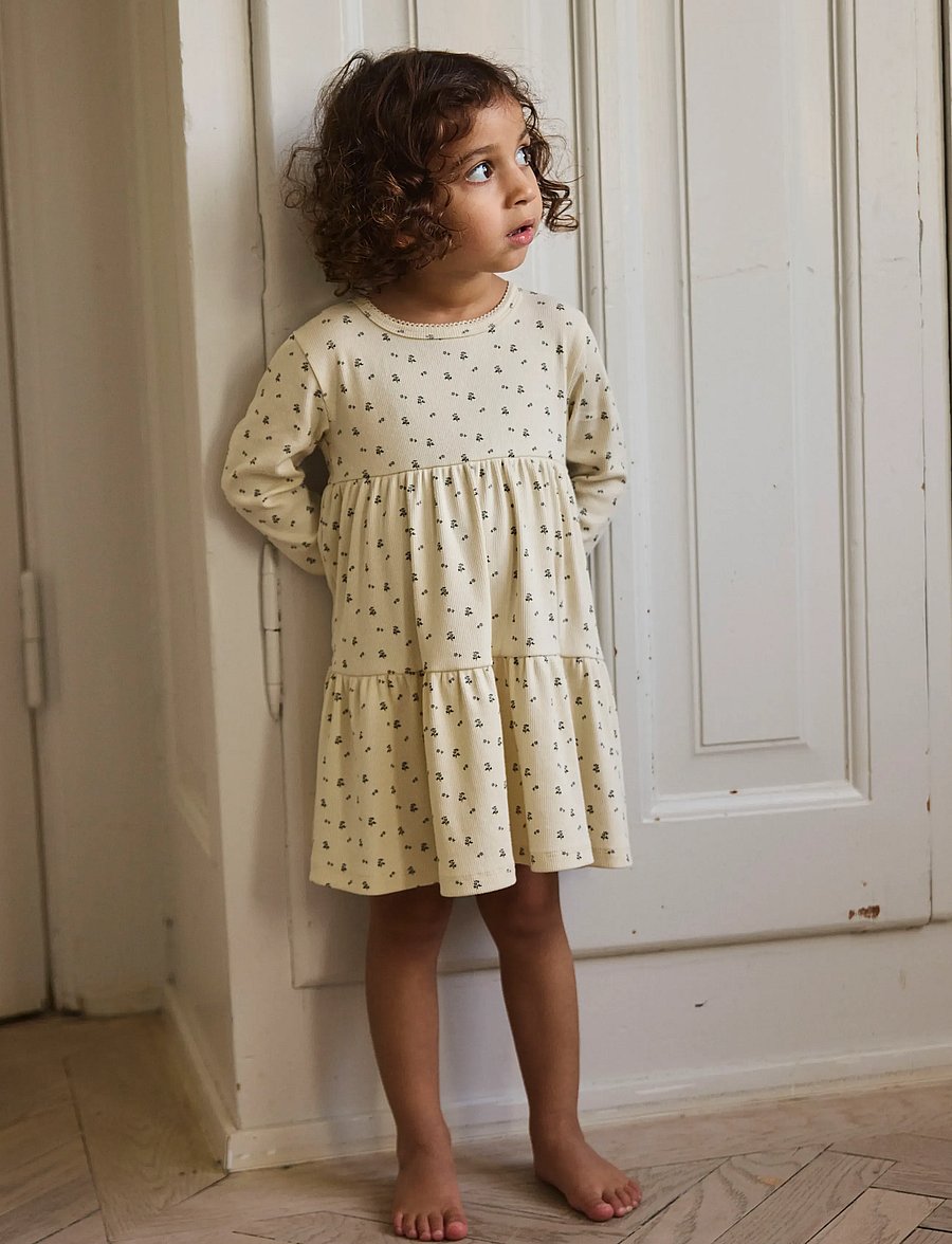Lil'Atelier - NMFLAGO MOI LS LOOSE DRESS LIL - langärmelige babykleider - turtledove - 0