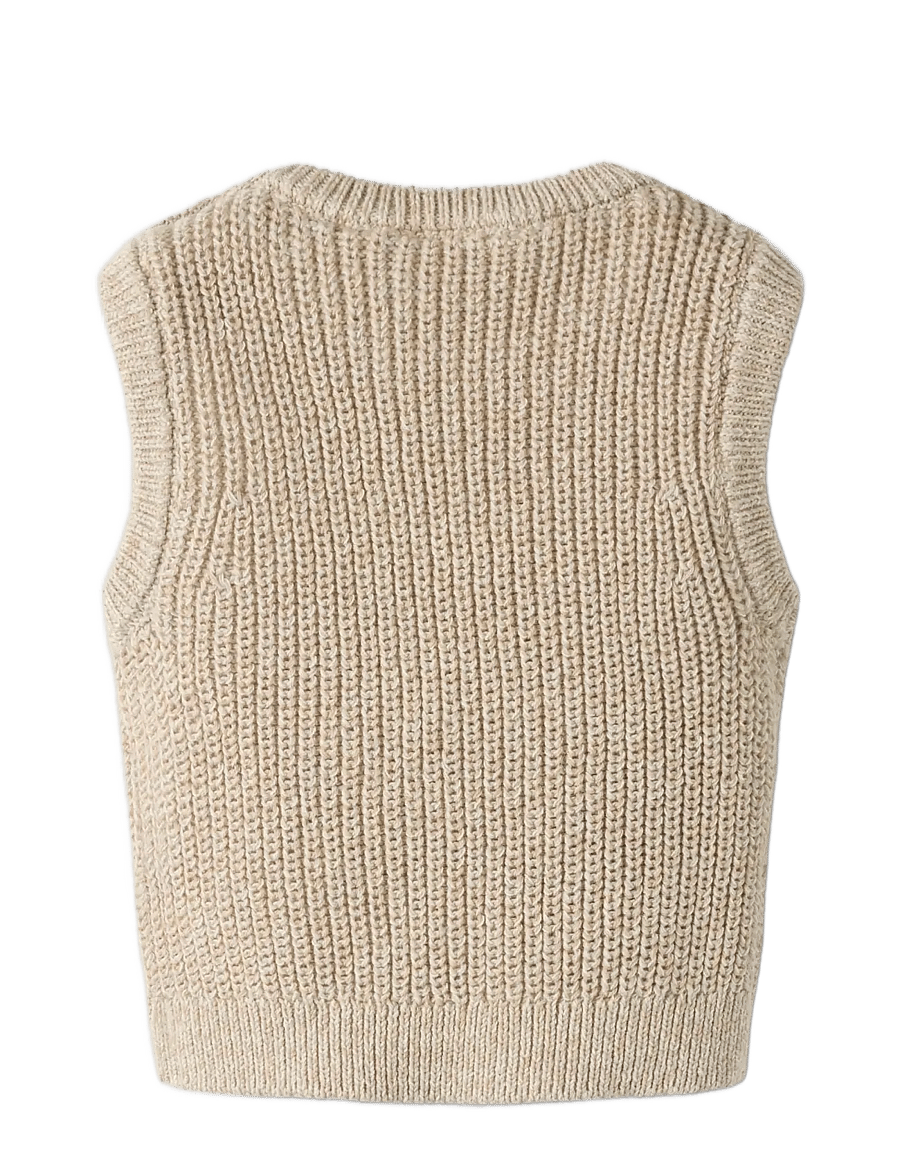 Lil'Atelier - NBMROKKOS KNIT VEST LIL - vestid - white pepper - 1
