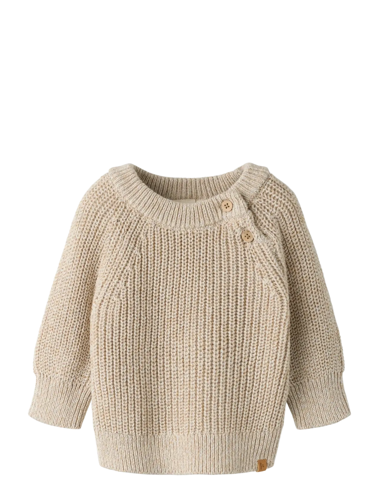 Lil'Atelier NBMROKKOS LS KNIT LIL - Strickmode - WHITE PEPPER / beige
