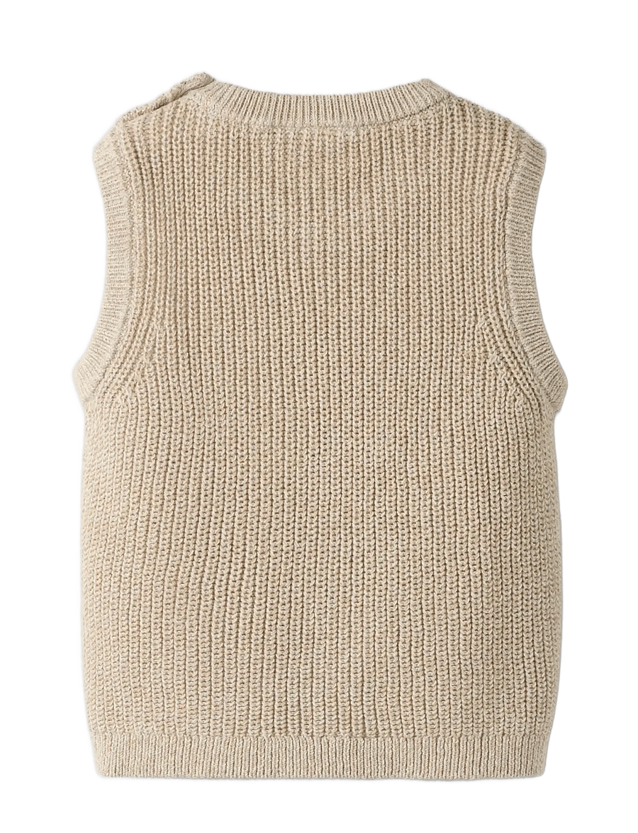 Lil'Atelier - NMMROKKOS KNIT VEST LIL - vestid - white pepper - 1