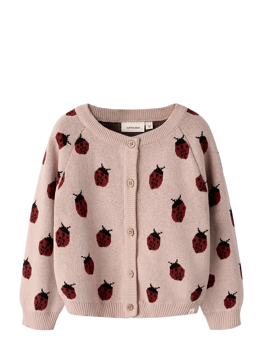 Lil'Atelier - NMFLULIO KNIT CARD LIL NOOS - cardigans - misty rose - 0