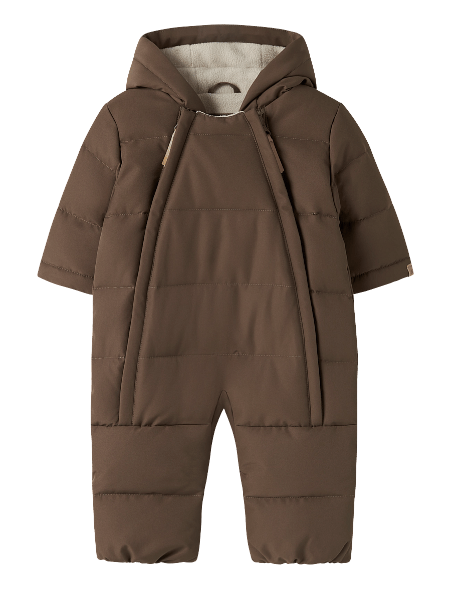 Lil'Atelier - NBNLAMEDOW03 PUFFER SNOWSUIT FO LIL - talvekombed - dark earth - 0