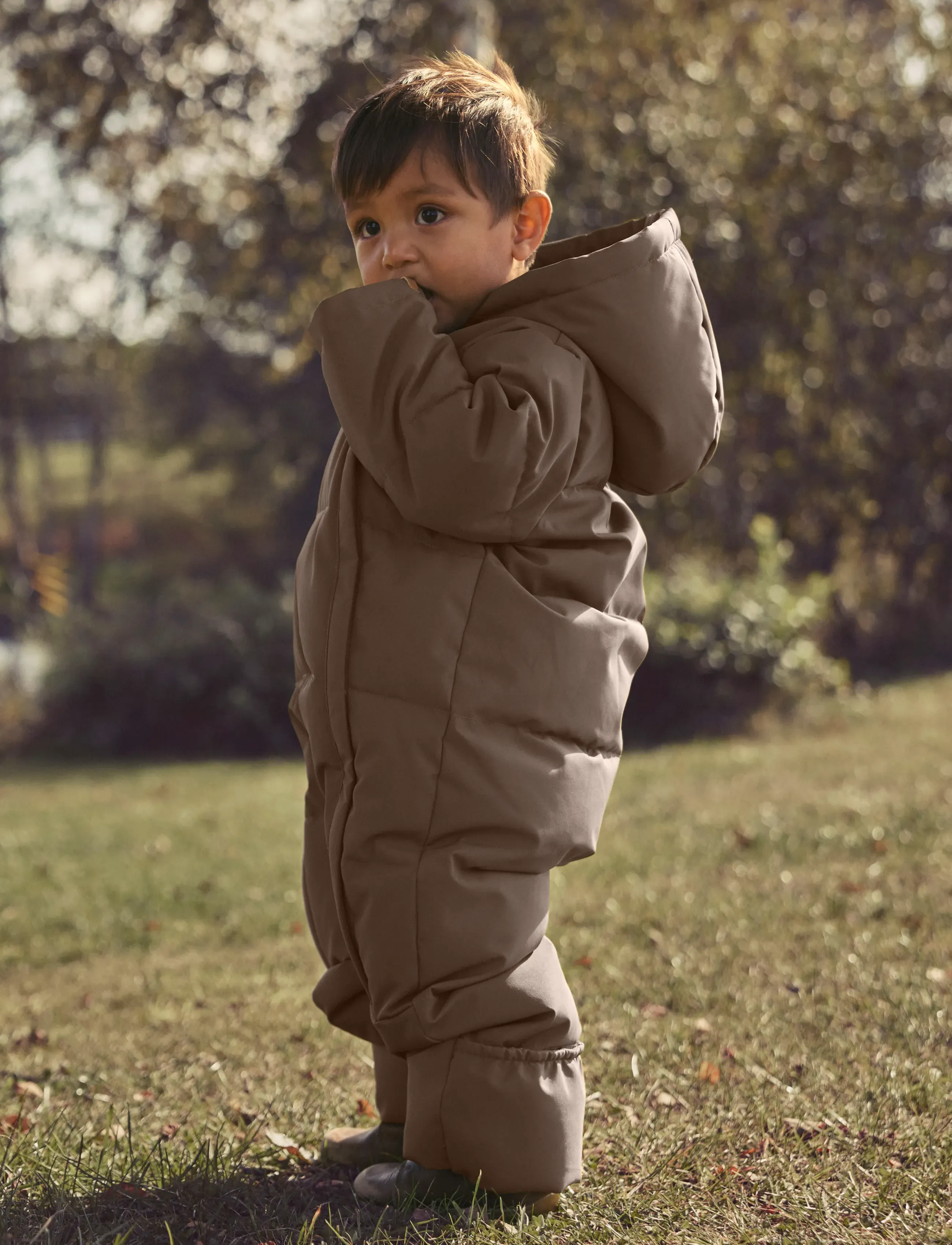 Lil'Atelier - NBNLAMEDOW03 PUFFER SNOWSUIT FO LIL - outerwear - dark earth - 3