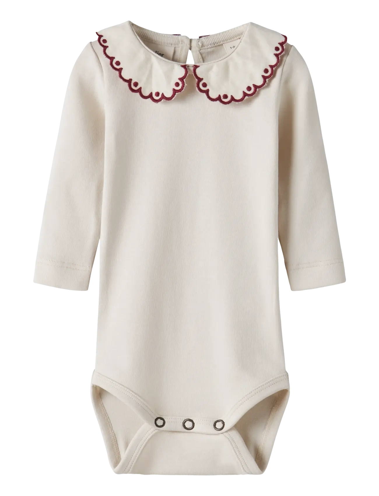 Lil'Atelier NBFFUNDO LIA LS SLIM BODY LIL - Långärmade bodies - TURTLEDOVE / cream