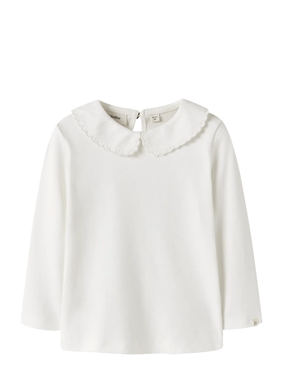 Lil'Atelier - NMFFUNDO LIA LS SLIM TOP LIL - blusar & tunikor - coconut milk - 0