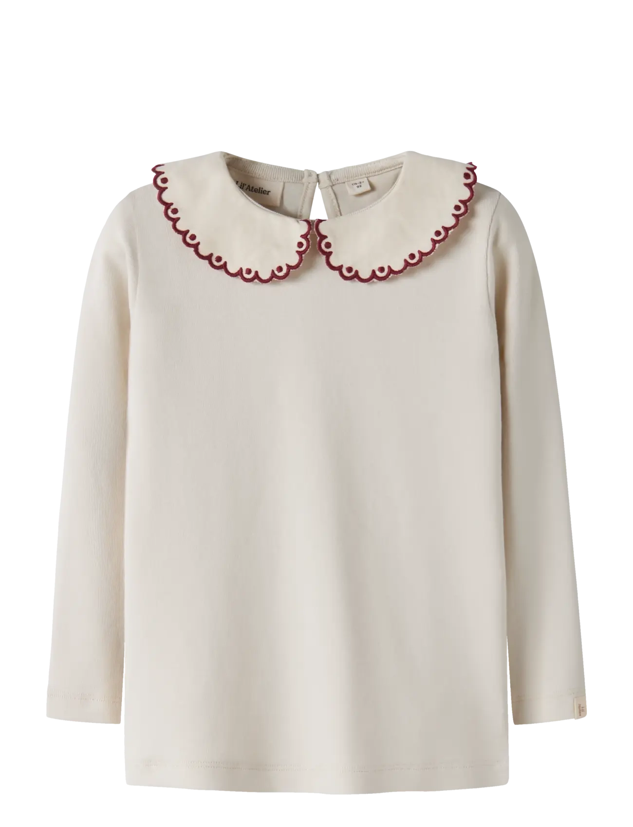Lil'Atelier NMFFUNDO LIA LS SLIM TOP LIL - Drabužiai - TURTLEDOVE / cream