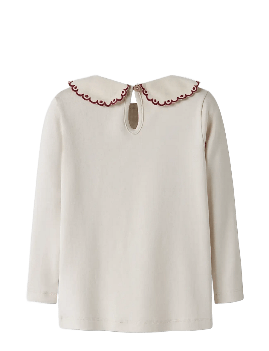 Lil'Atelier - NMFFUNDO LIA LS SLIM TOP LIL - blusar & tunikor - turtledove - 1