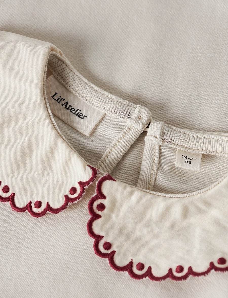 Lil'Atelier - NMFFUNDO LIA LS SLIM TOP LIL - blusar & tunikor - turtledove - 2