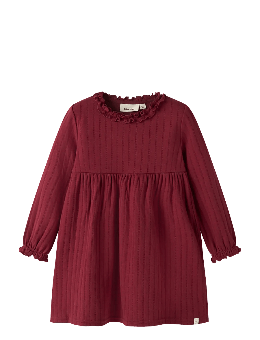 Lil'Atelier - NMFRIVER LS DRESS LIL - biking red - 0