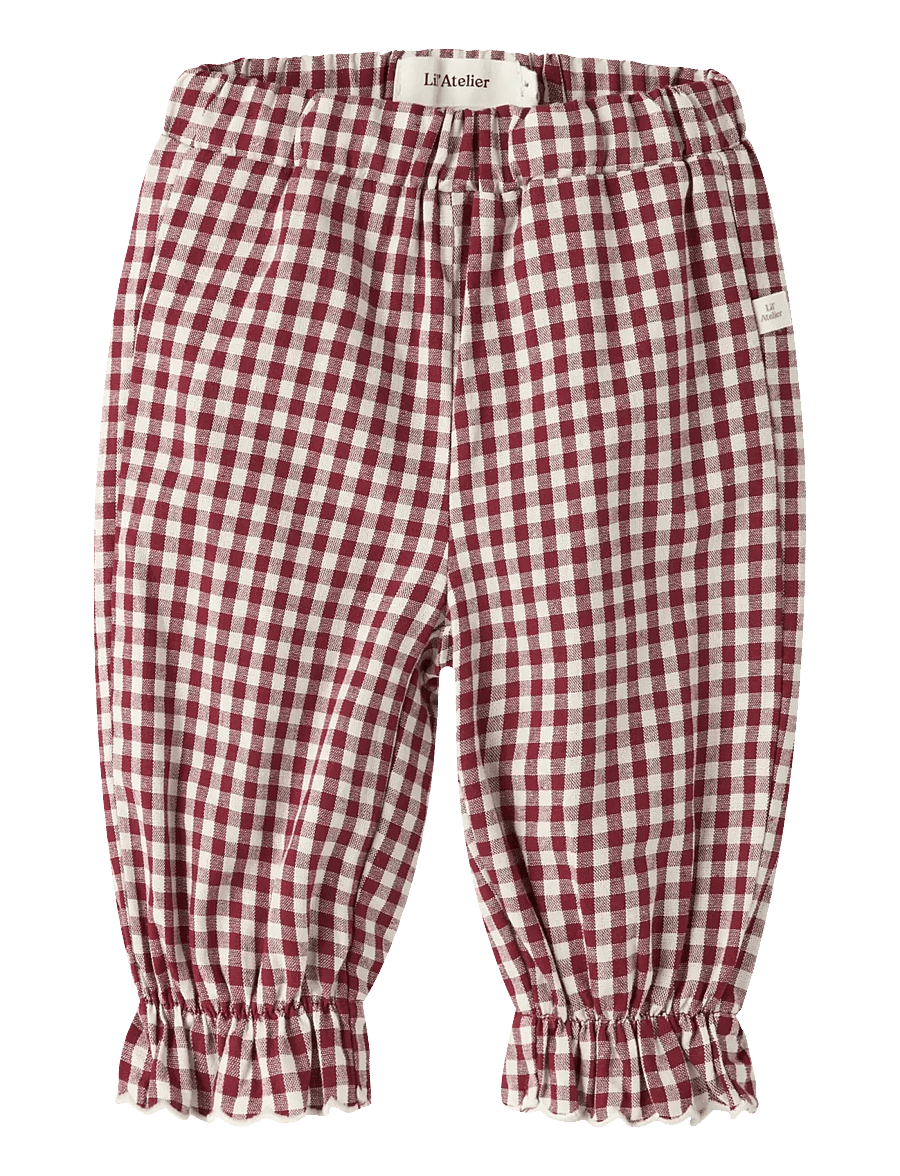 Lil'Atelier - NBFROANNE LOOSE PANT LIL - beebipüksid - biking red - 0