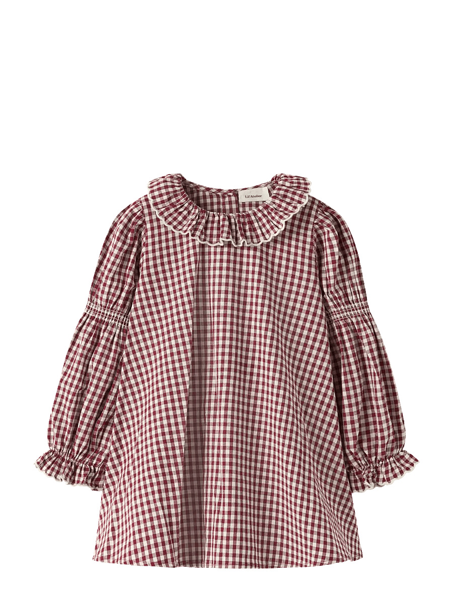 Lil'Atelier - NMFROANNE LS LOOSE DRESS LIL - biking red - 0