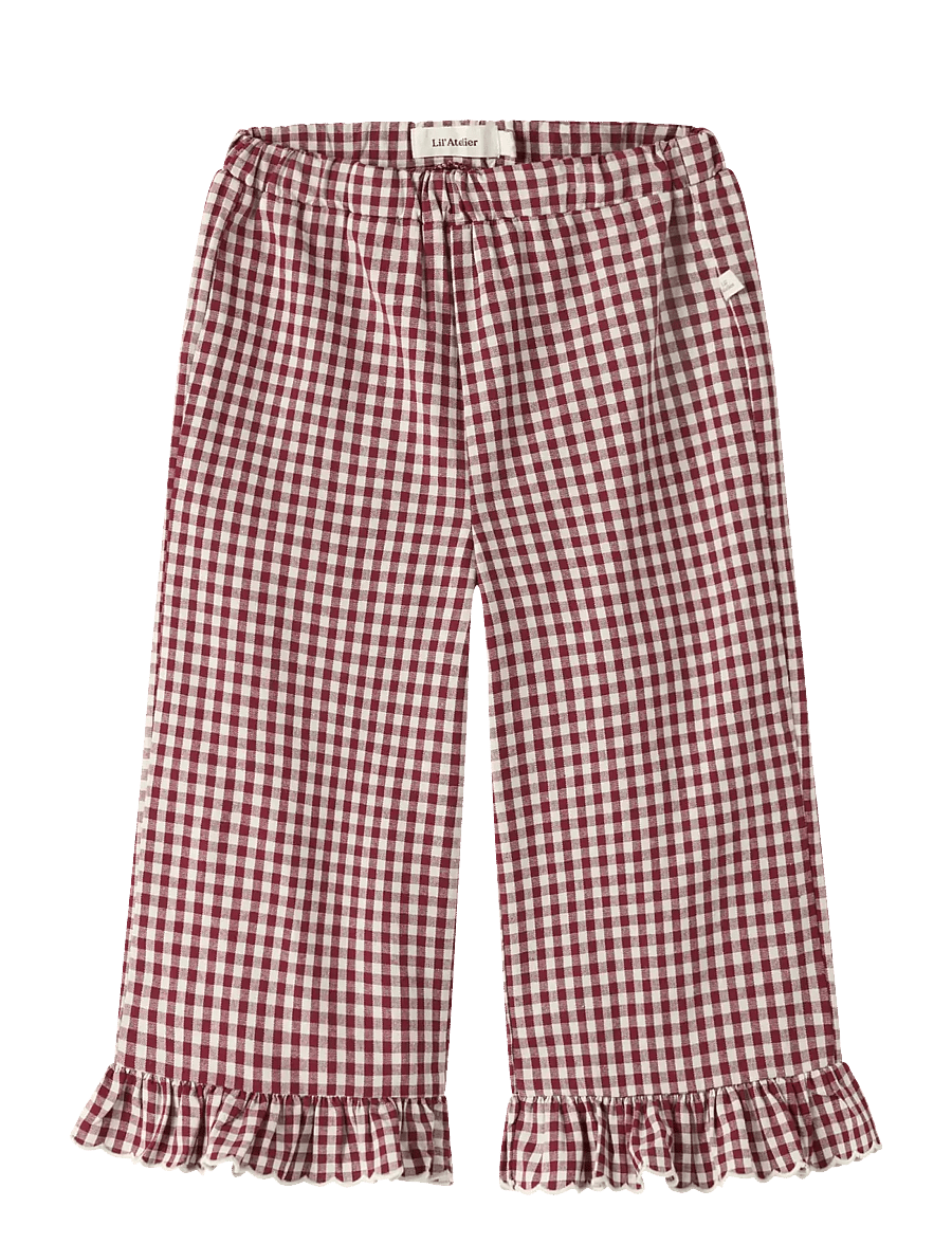 Lil'Atelier - NMFROANNE LOOSE PANT LIL - beebipüksid - biking red - 0