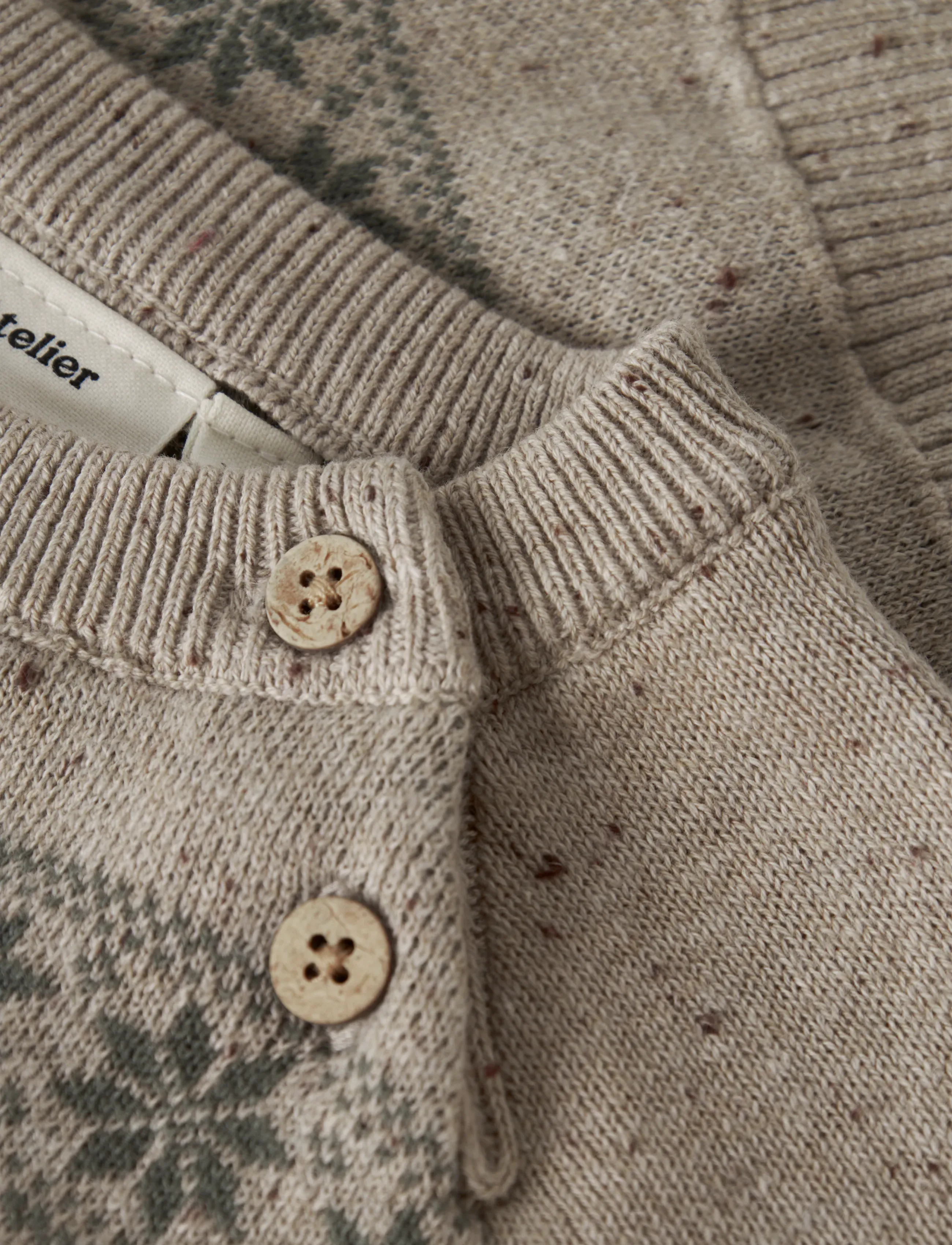 Lil'Atelier - NBNGALTO ROB LS KNIT LIL - stickade tröjor - oxford tan - 2