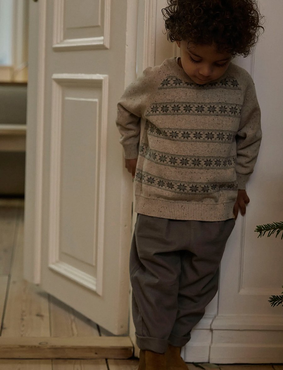 Lil'Atelier - NMNGALTO ROB LS KNIT LIL - stickade tröjor - oxford tan - 2