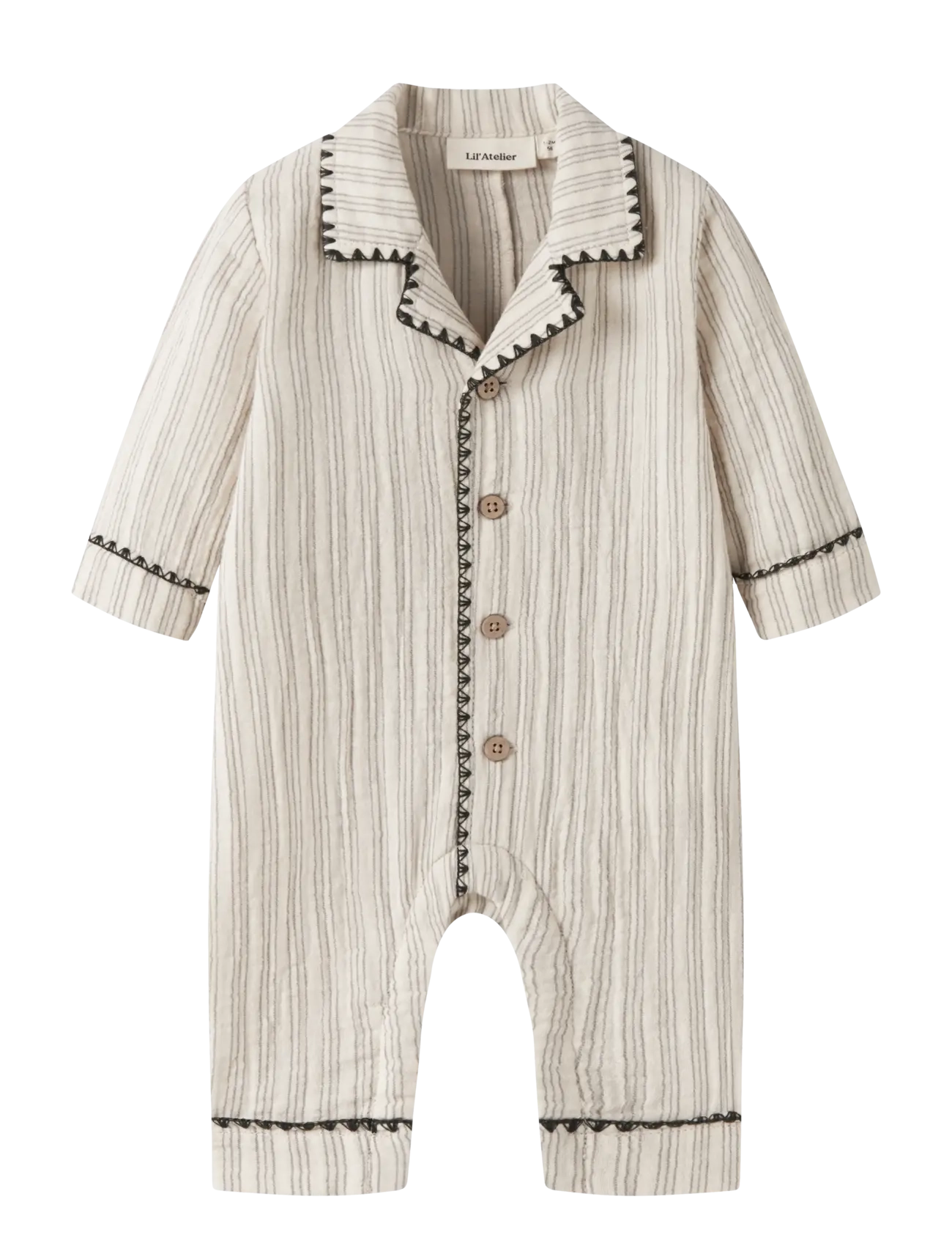 Lil'Atelier NBNSAGE NUN LOOSE NIGHT SUIT LIL - Drabužiai - TURTLEDOVE / cream