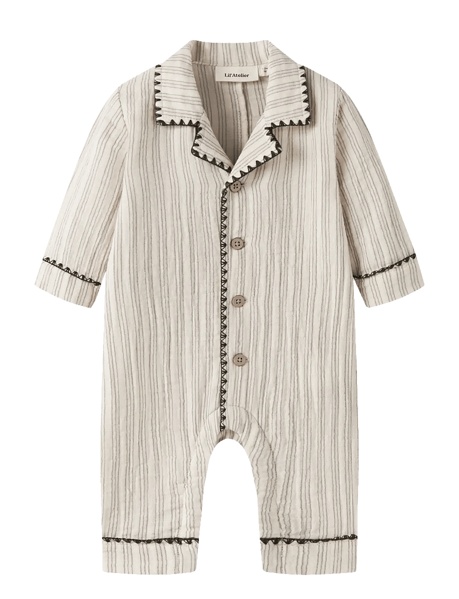 Lil'Atelier - NBNSAGE NUN LOOSE NIGHT SUIT LIL - schlafoveralls - turtledove - 0