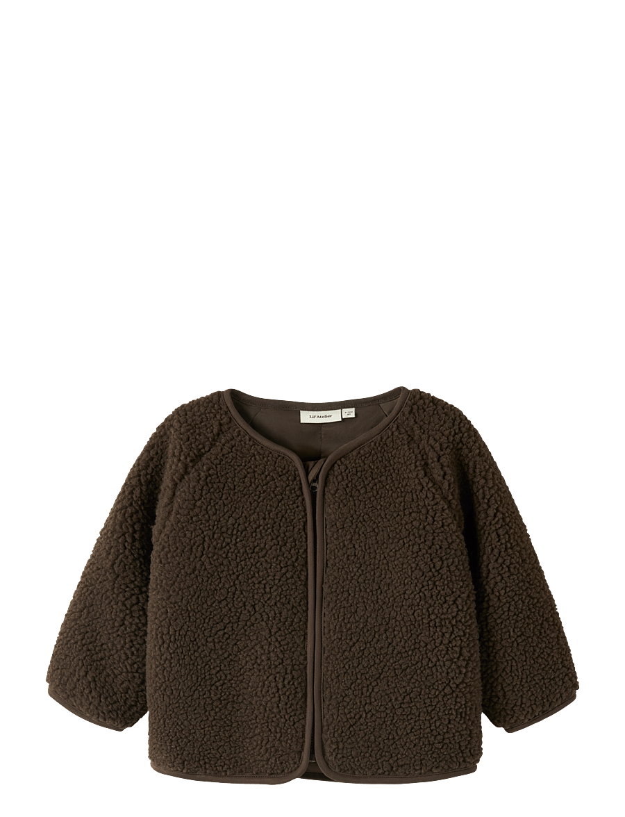 Lil'Atelier - NBNNALO BIA LOOSE SHERPA JACKET LIL - fleecejacken - dark earth - 0