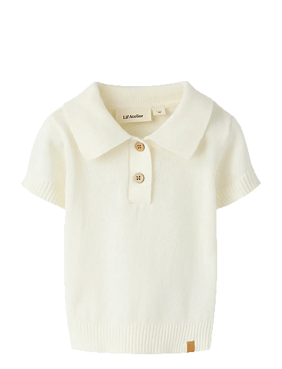 Nbmhitos Loose Ss Polo Knit Lil - KortæRmede Poloer