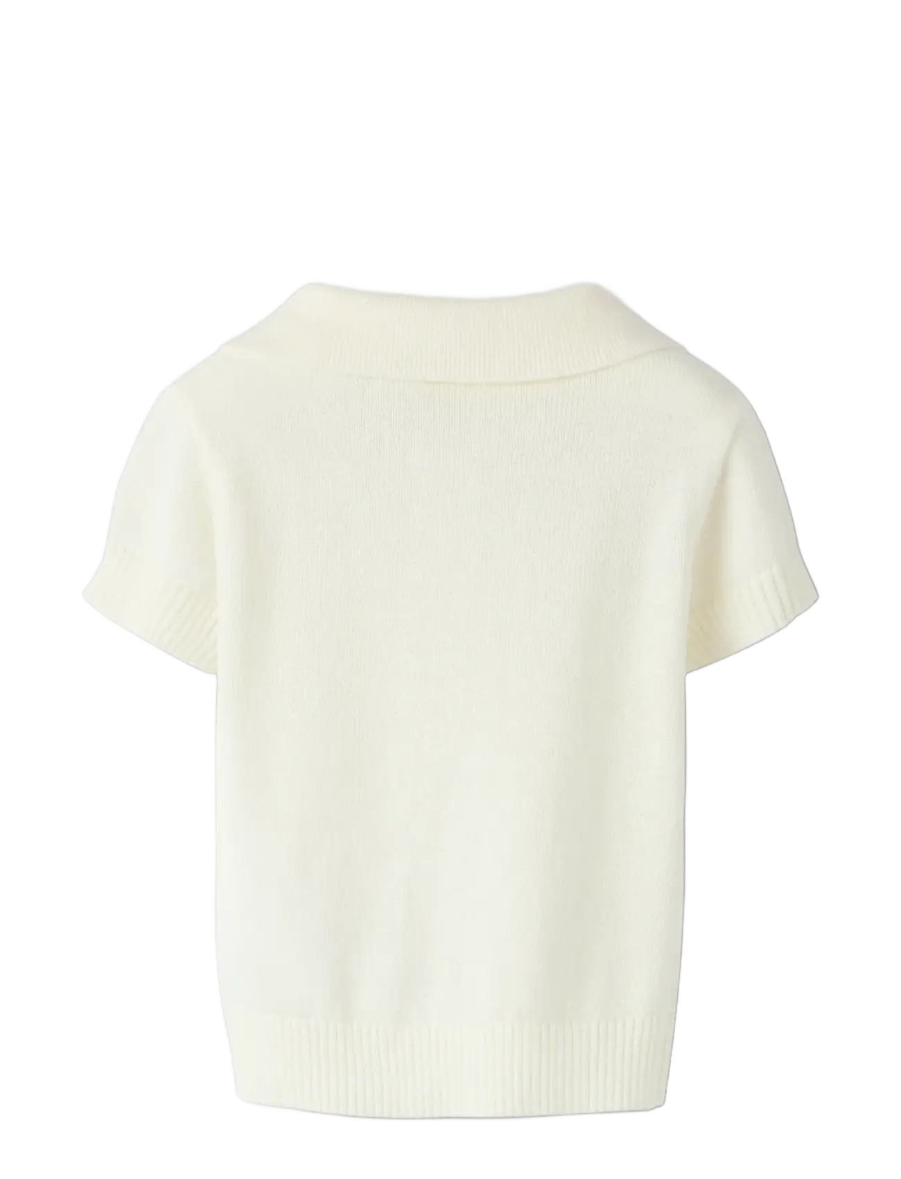 Lil'Atelier - NBMHITOS LOOSE SS POLO KNIT LIL - stutterma polo - coconut milk - 1