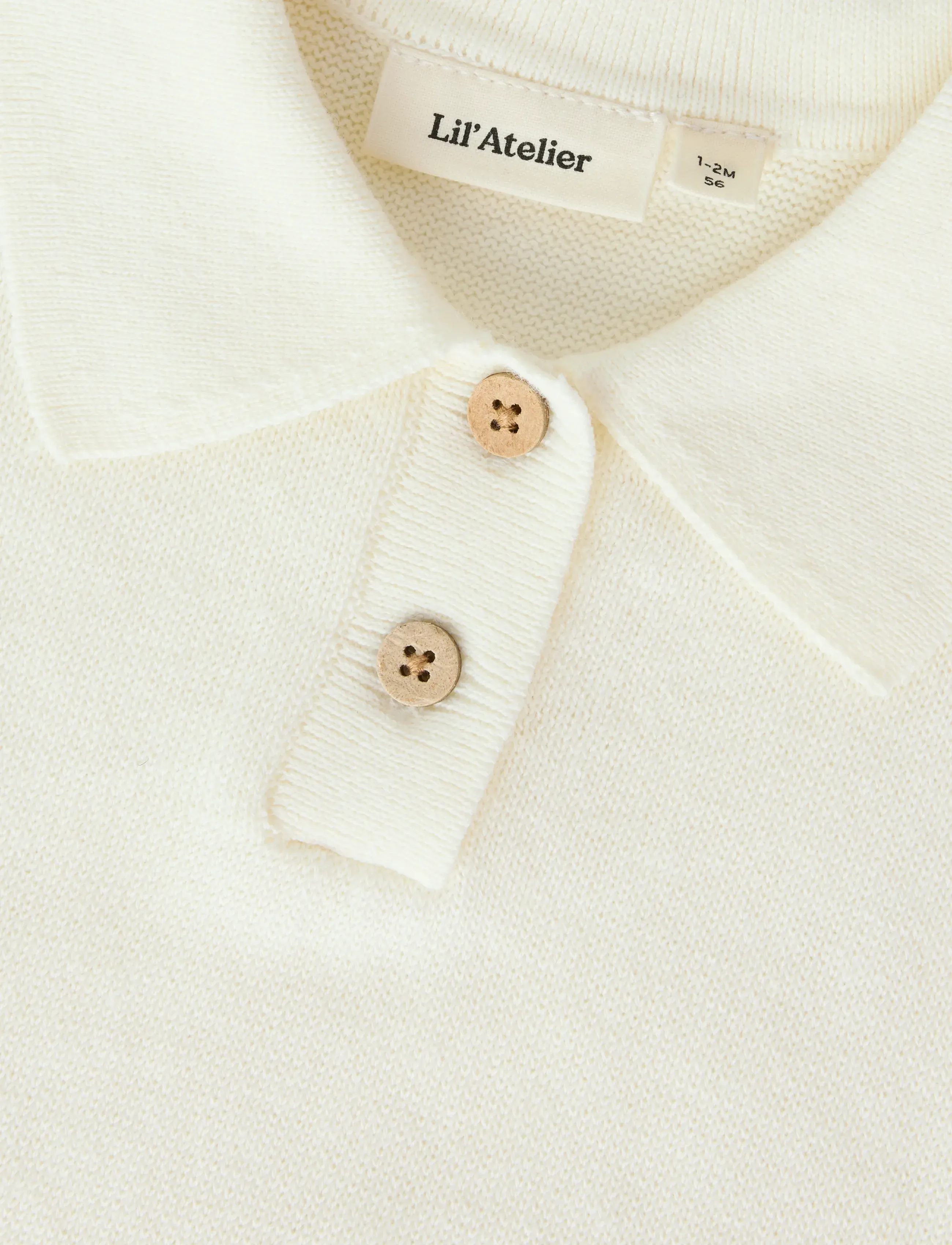Lil'Atelier - NBMHITOS LOOSE SS POLO KNIT LIL - stutterma polo - coconut milk - 2