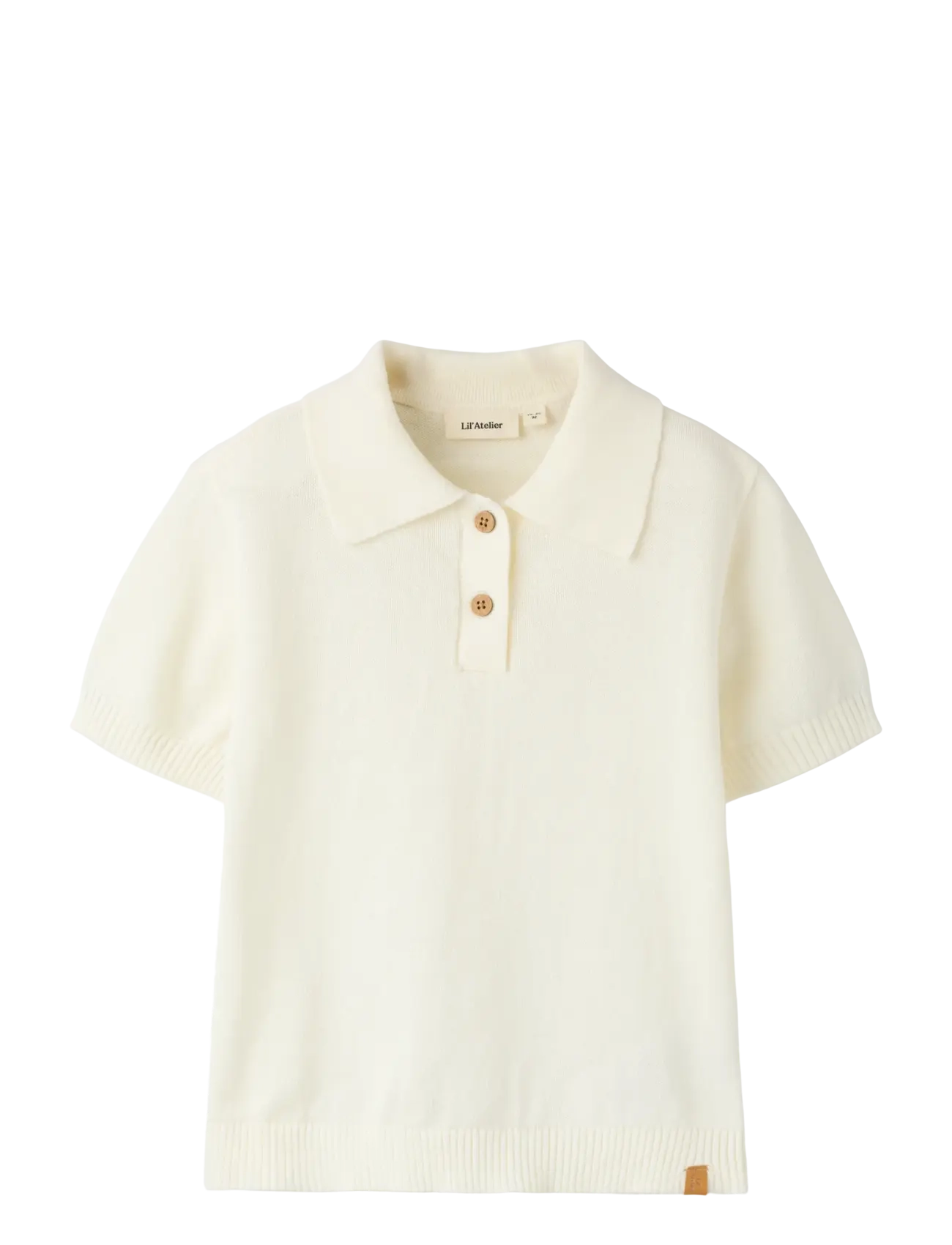 Lil'Atelier NMMHITOS LOOSE SS POLO KNIT LIL - Shoppa efter ålder - COCONUT MILK / cream
