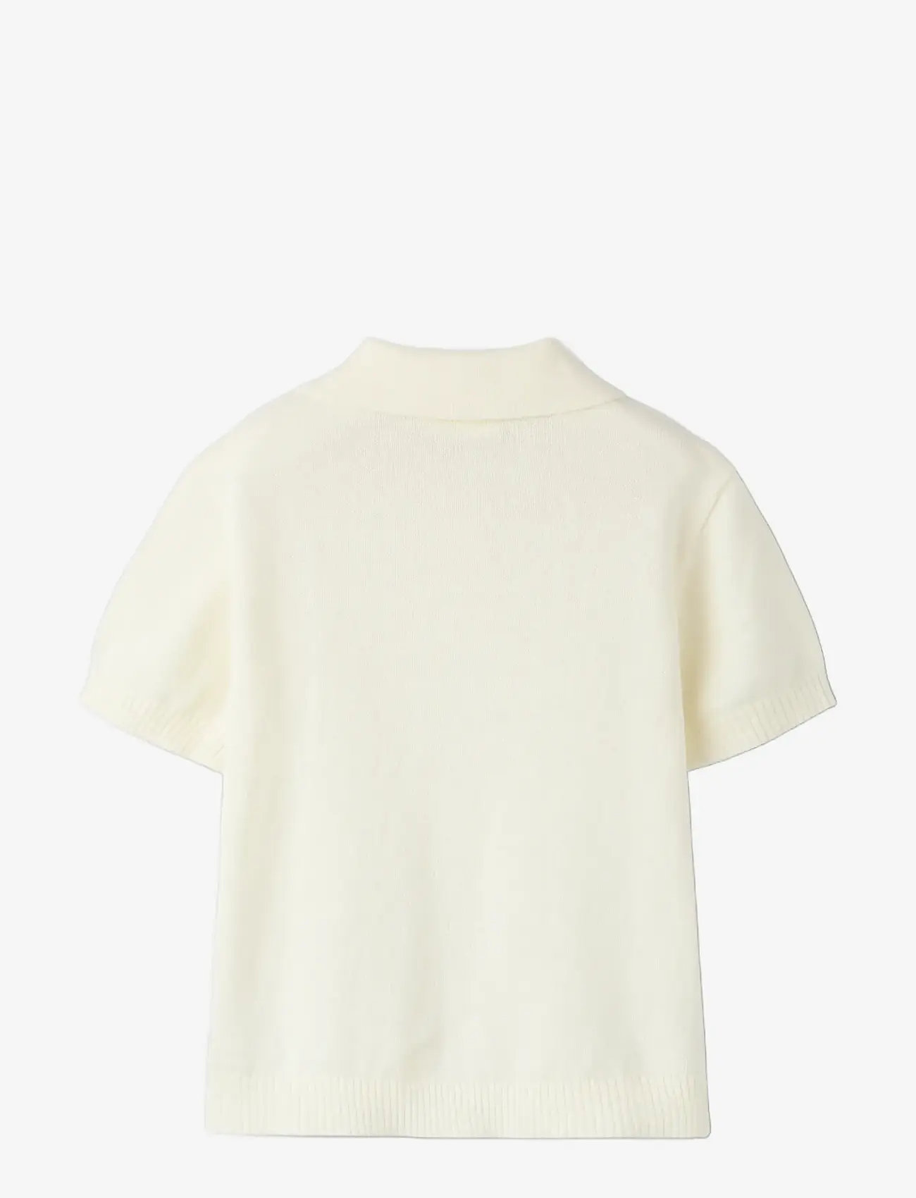 Lil'Atelier - NMMHITOS LOOSE SS POLO KNIT LIL - krótki rękaw - coconut milk - 1