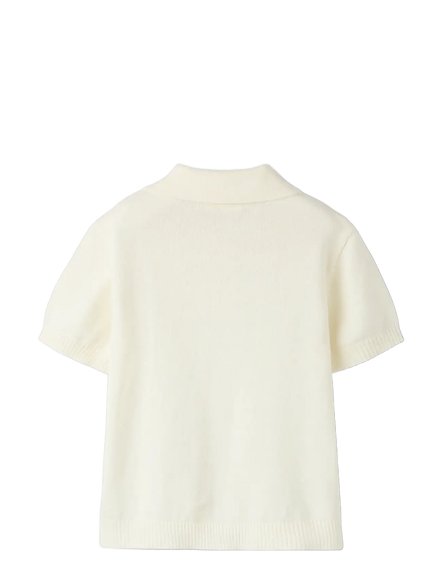 Lil'Atelier - NMMHITOS LOOSE SS POLO KNIT LIL - kurzärmelig - coconut milk - 1