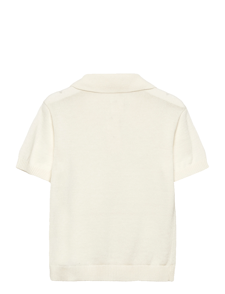 Lil'Atelier - NMMHITOS LOOSE SS POLO KNIT LIL - kortærmede poloer - coconut milk - 1