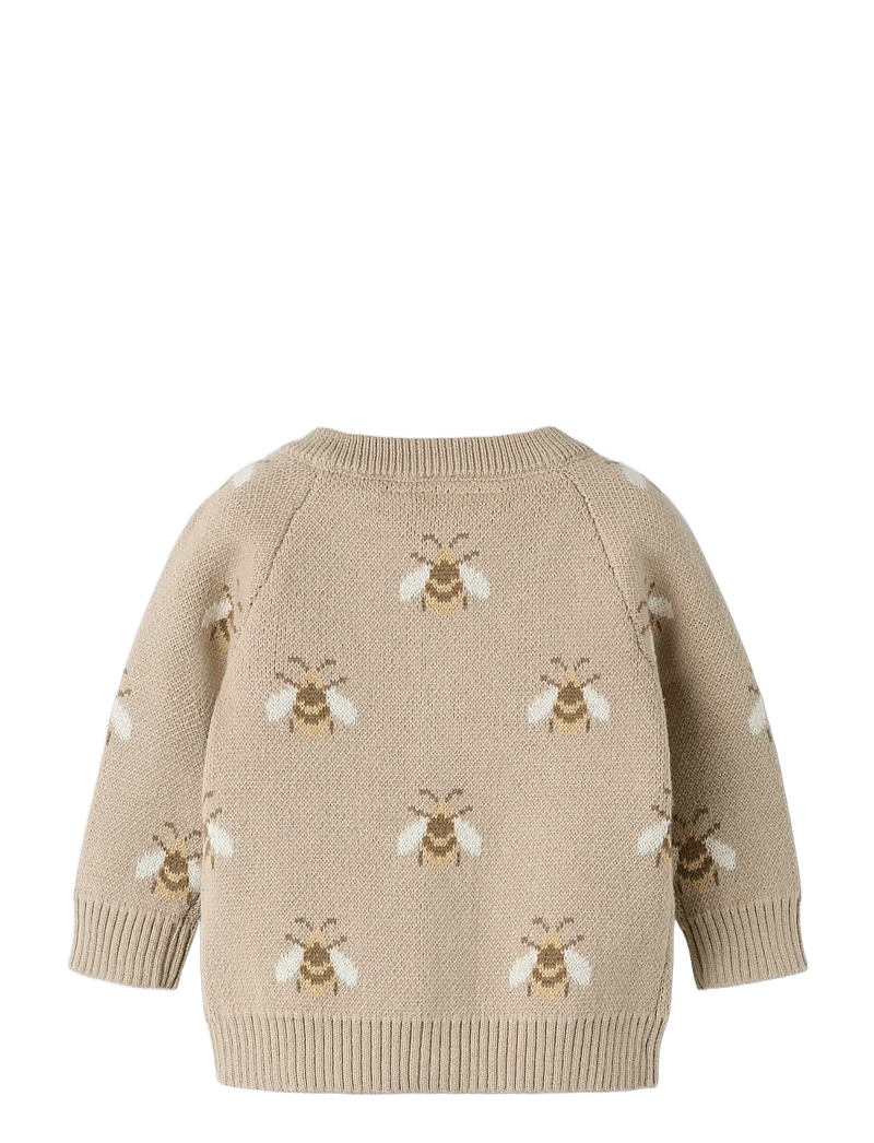 Lil'Atelier - NBNLAMOE LS KNIT CARD LIL - cardigans - oxford tan - 1