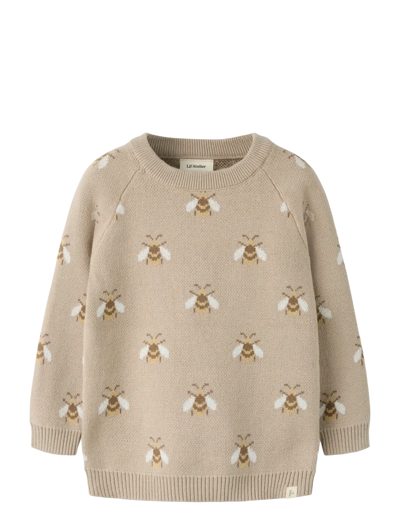 Lil'Atelier Nmnlamoe Ls Knit Lil, 116, Brown, Strik > Pullovere, Børn