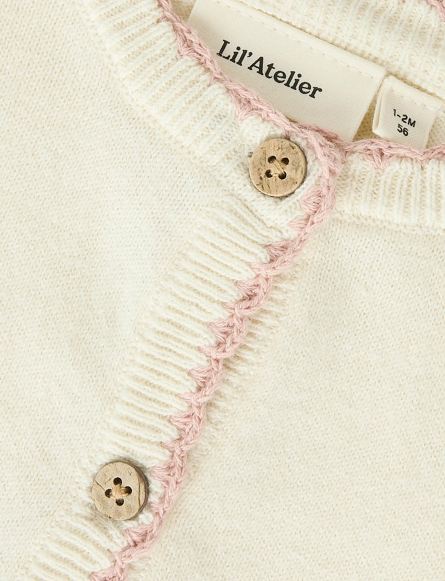 Lil'Atelier - NBFSARAN HIR LS KNIT CARD LIL - susegamieji megztiniai - turtledove - 2