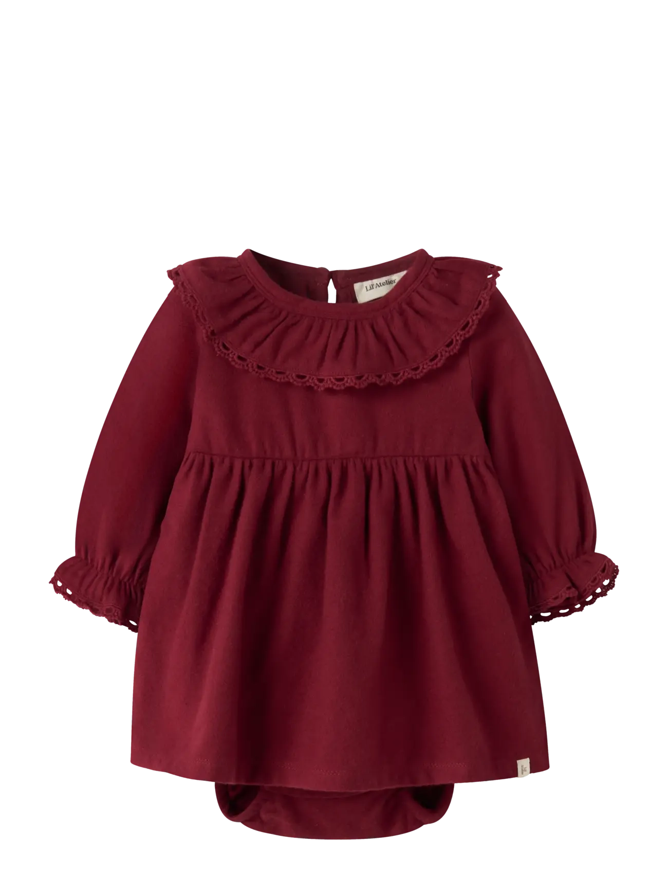 Lil'Atelier NBFRENRIK LS LOOSE BODY DRESS LIL - Drabužiai - BIKING RED / burgundy