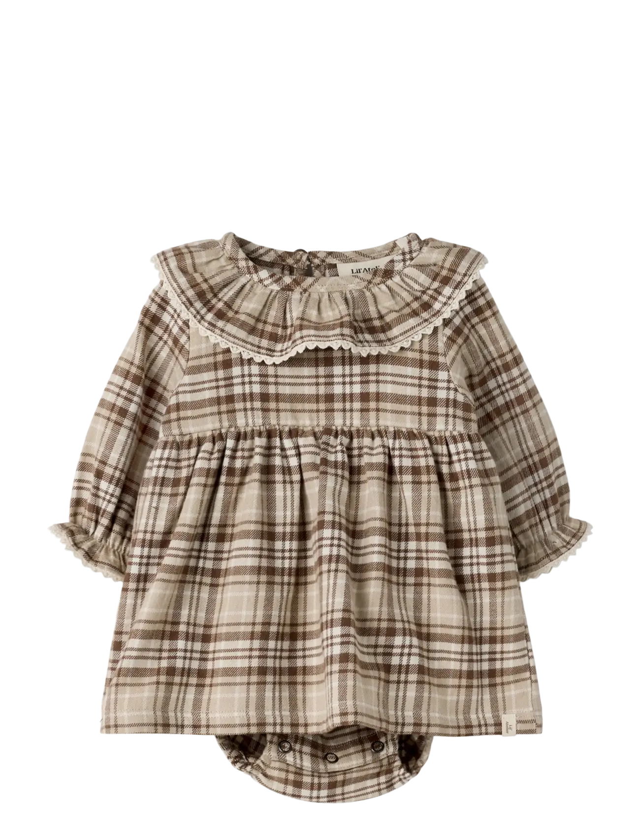 Lil'Atelier NBFRENRIK LS LOOSE BODY DRESS LIL - Drabužiai - WHITE PEPPER / beige