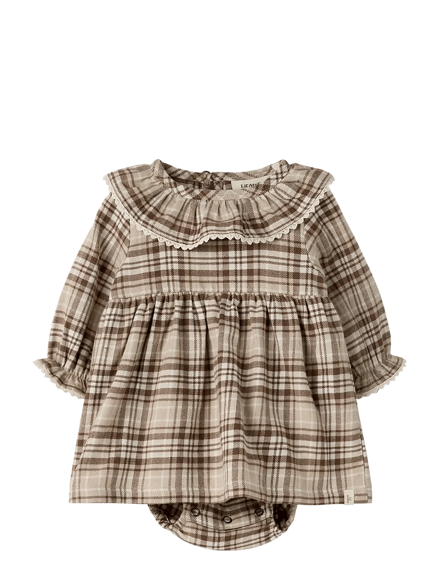 Lil'Atelier - NBFRENRIK LS LOOSE BODY DRESS LIL - långärmade bodies - white pepper - 0