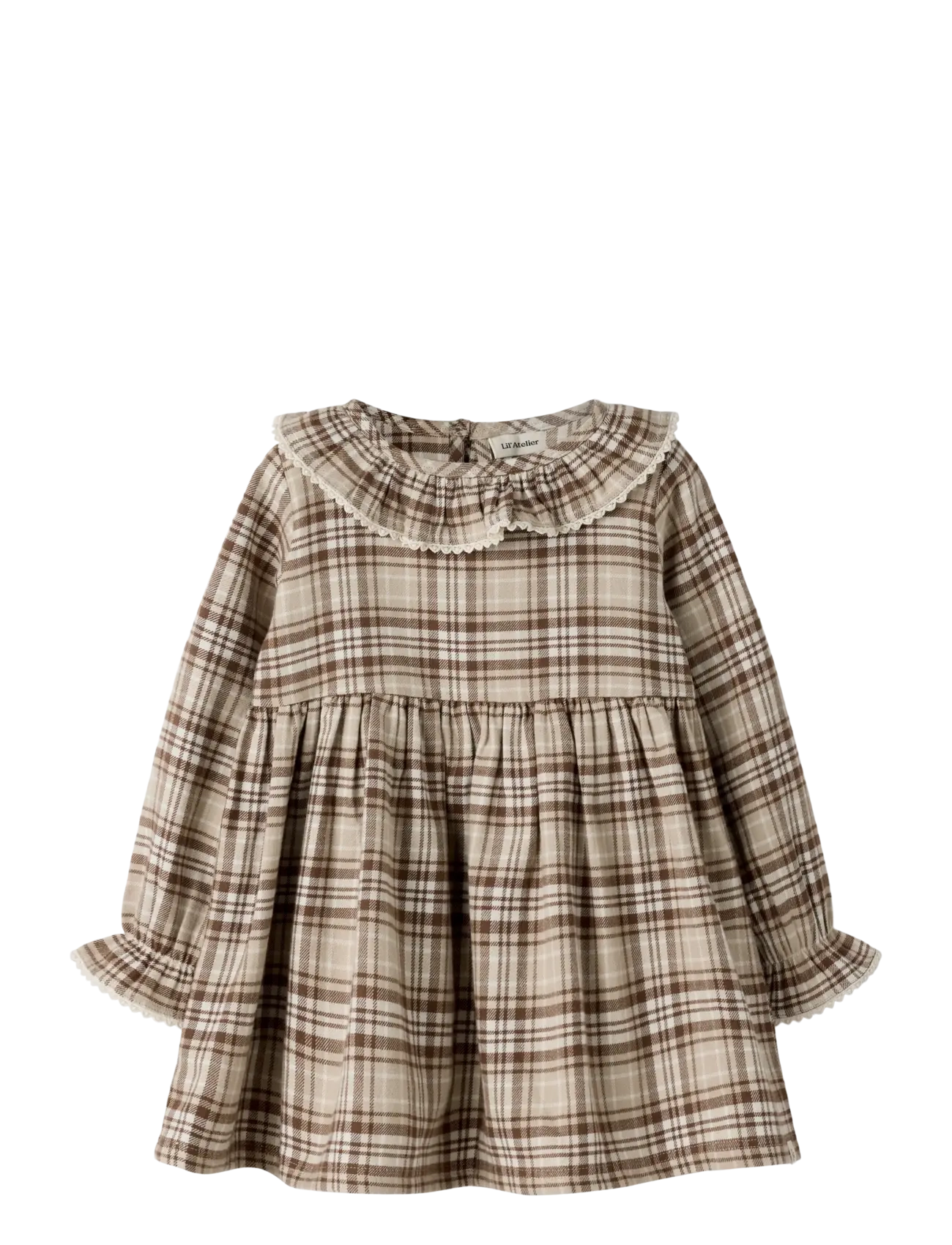 Lil'Atelier NMFRENRIK LS LOOSE DRESS LIL - Klänningar - WHITE PEPPER / beige