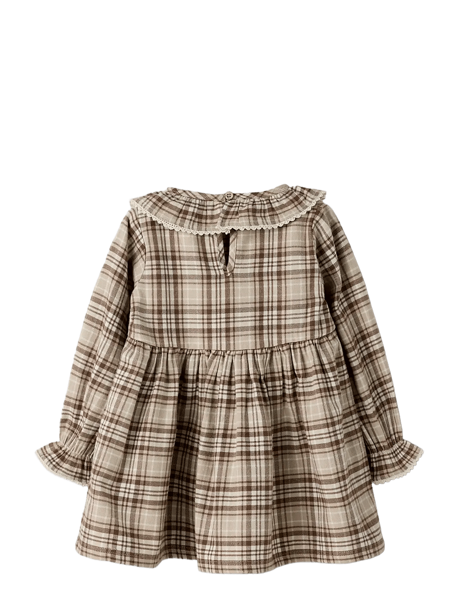 Lil'Atelier - NMFRENRIK LS LOOSE DRESS LIL - långärmade vardagsklänningar - white pepper - 1