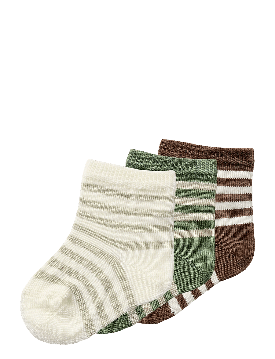 Lil'Atelier - NBMROSSA DIR 3 PACK SOCK LIL - baby-socken - turtledove - 0