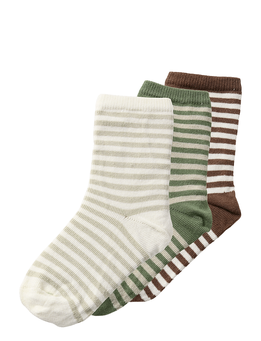Lil'Atelier - NMMROSSA DIR 3 PACK SOCK LIL - sokid - turtledove - 0