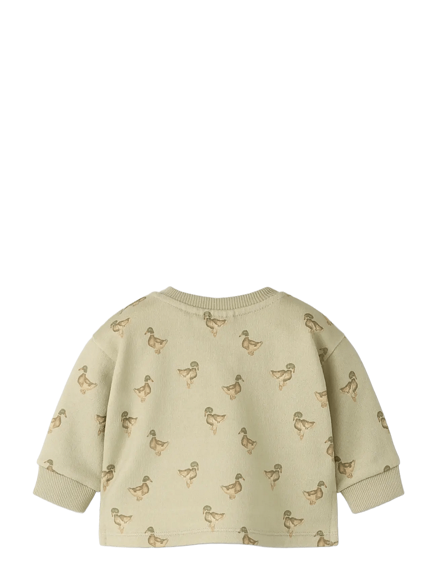 Lil'Atelier - NBMJOBO AIN LS LOOSE SWEAT LIL - sweatshirts - moss gray - 1