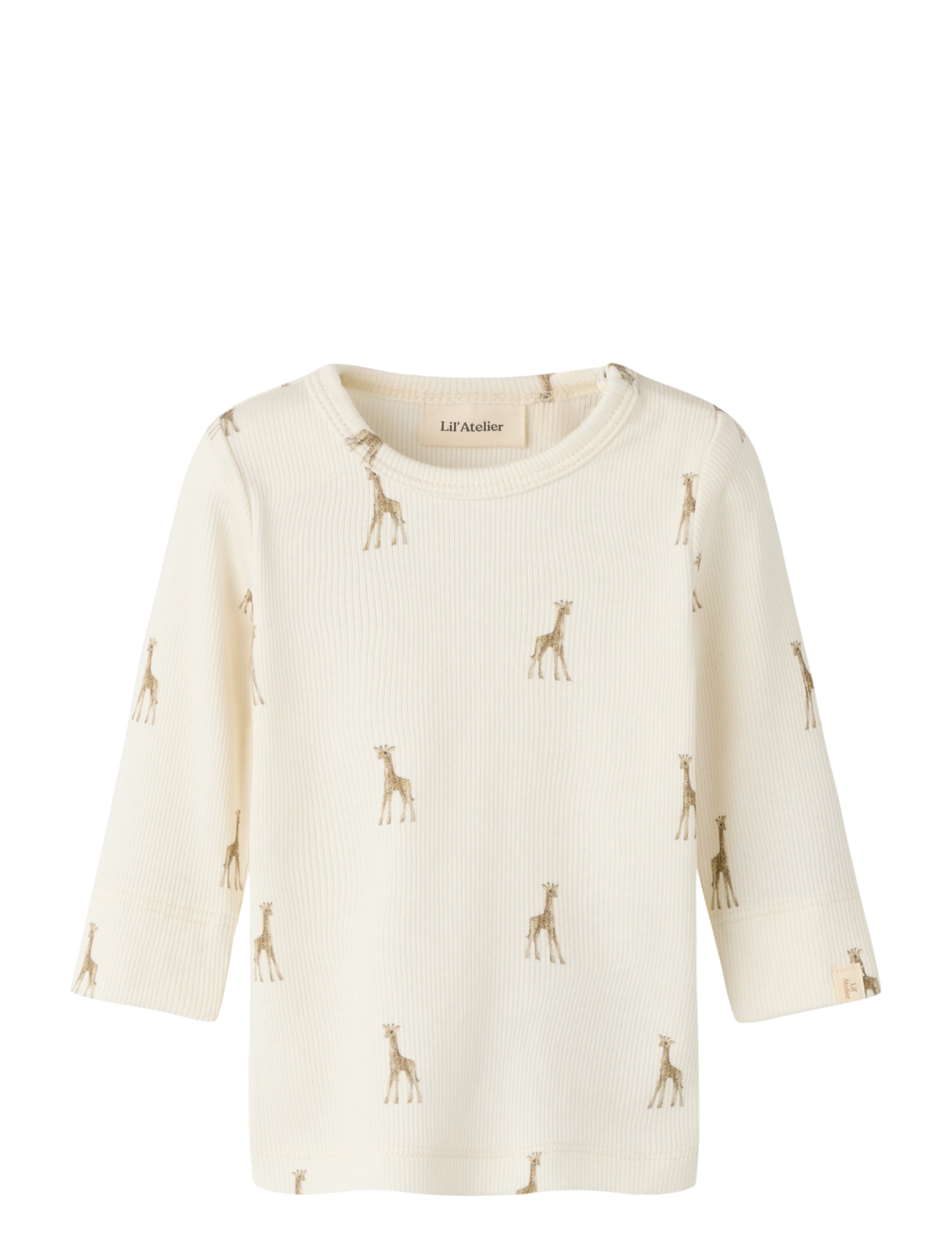 Lil'Atelier NBNGAVO EMO LS SLIM TOP LIL - Oberteile - TURTLEDOVE / cream
