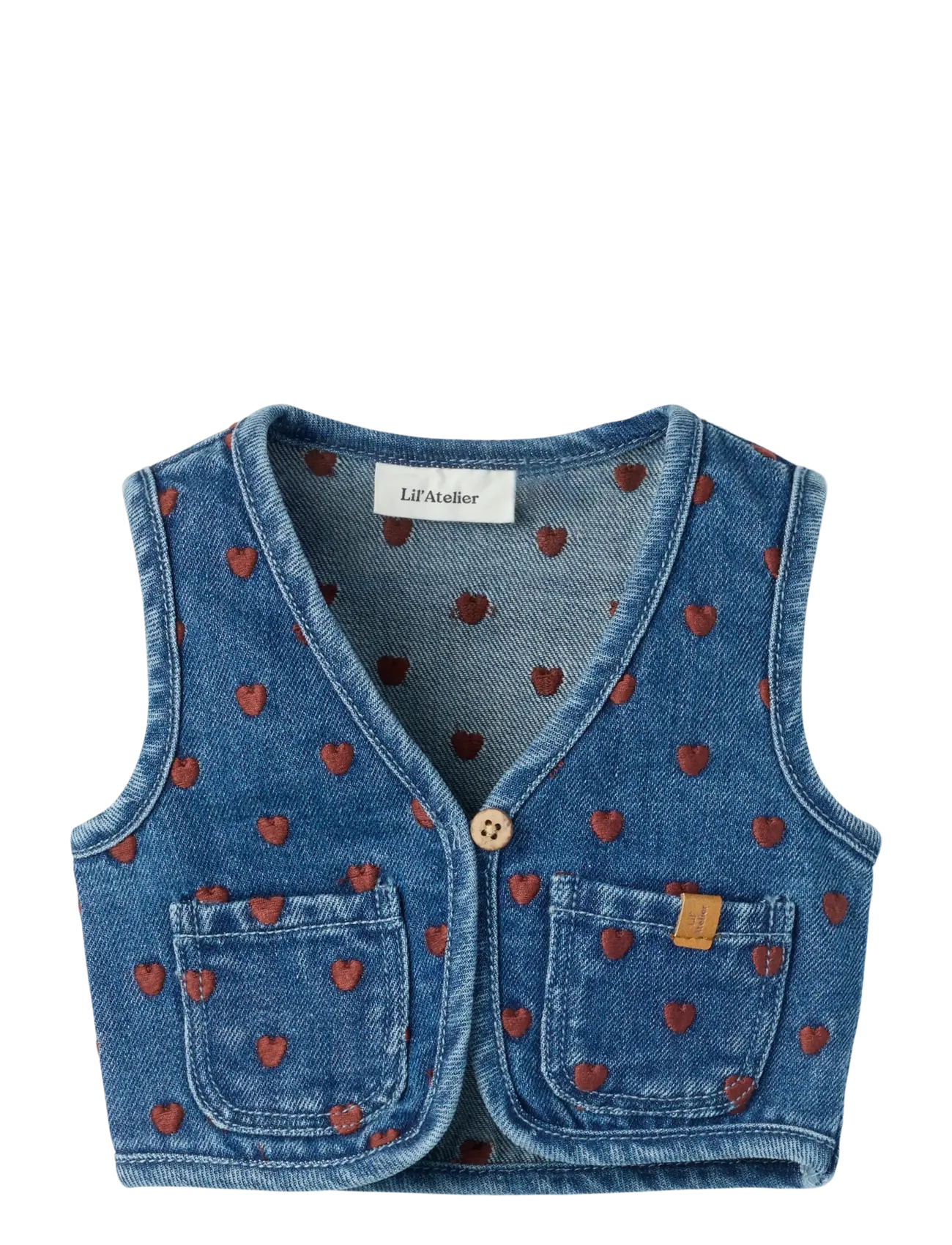 Lil'Atelier NBFLIVA LOOSE DNM VEST 2001-SE LIL - Shop efter størrelse - DARK BLUE DENIM / blue