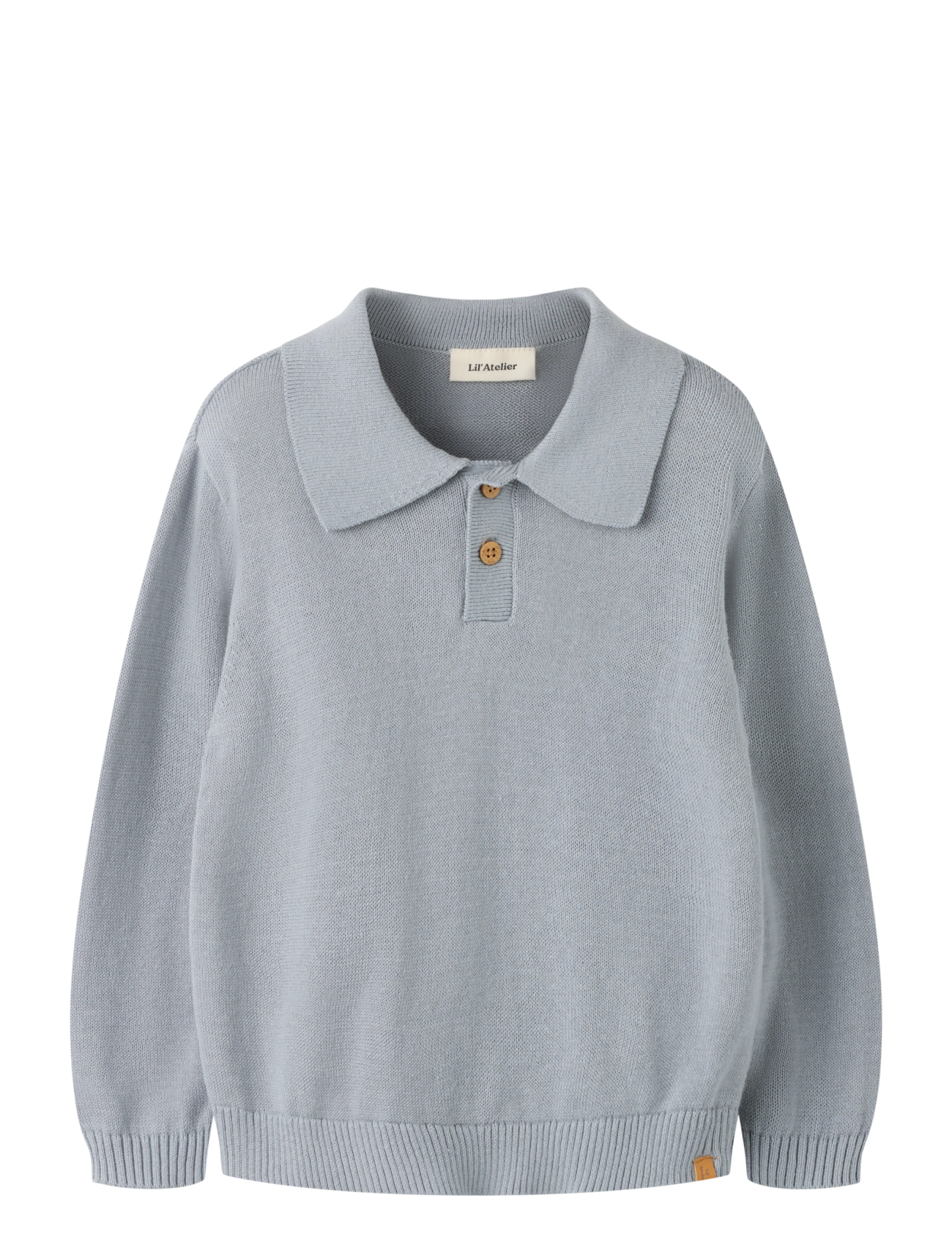 Lil'Atelier NMMHITOS LOOSE LS POLO KNIT LIL - Back to school - SLEET / grey