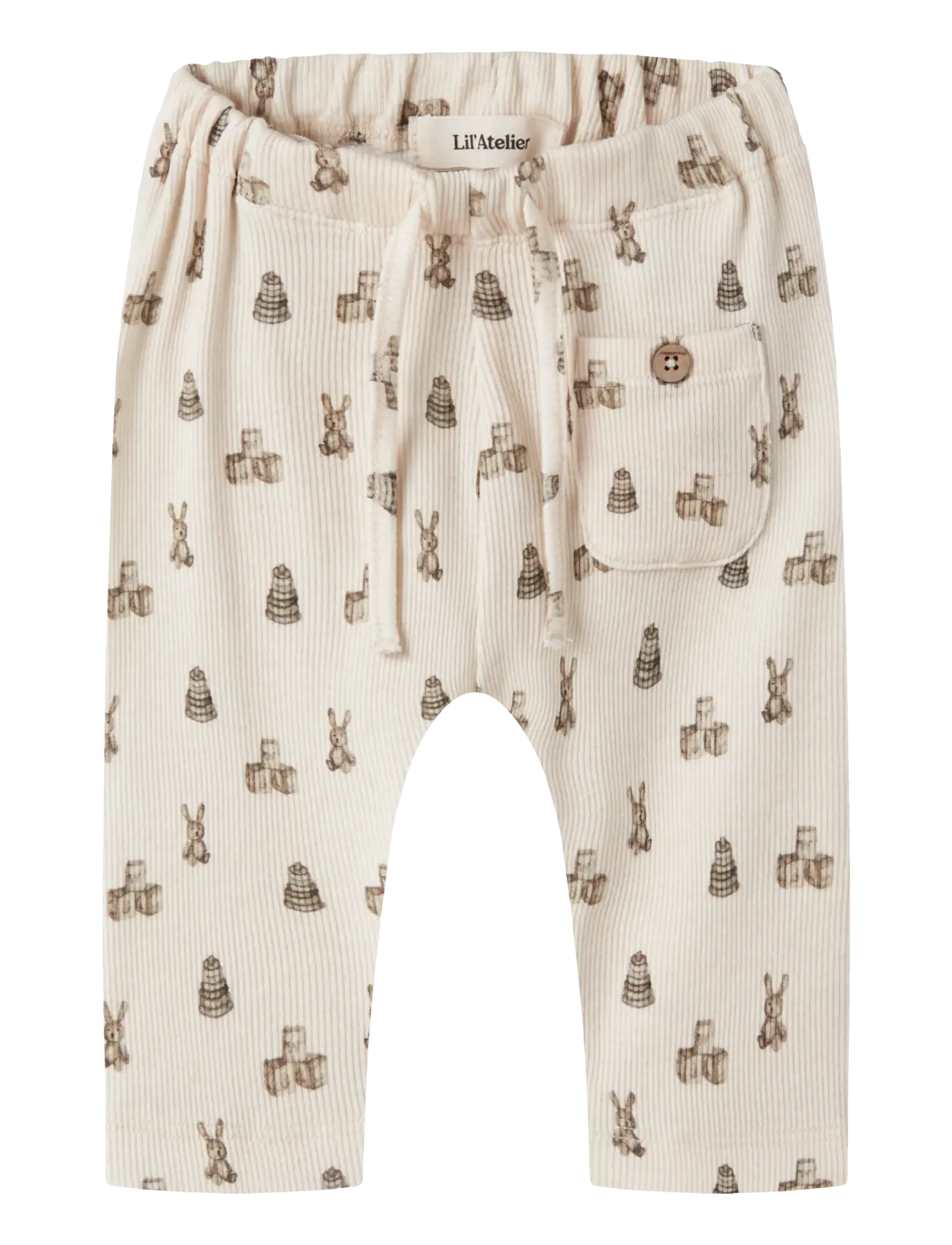 Lil'Atelier NBNGAVO LOOSE PANT LIL - Hosen - TURTLEDOVE / cream