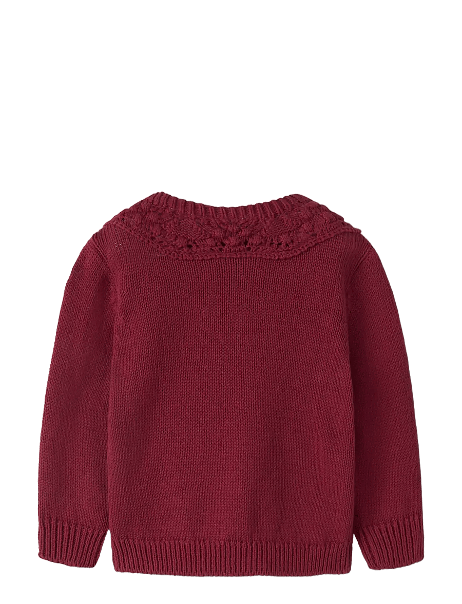 Lil'Atelier - NBFREVA LS LOOSE KNIT LIL - biking red - 1