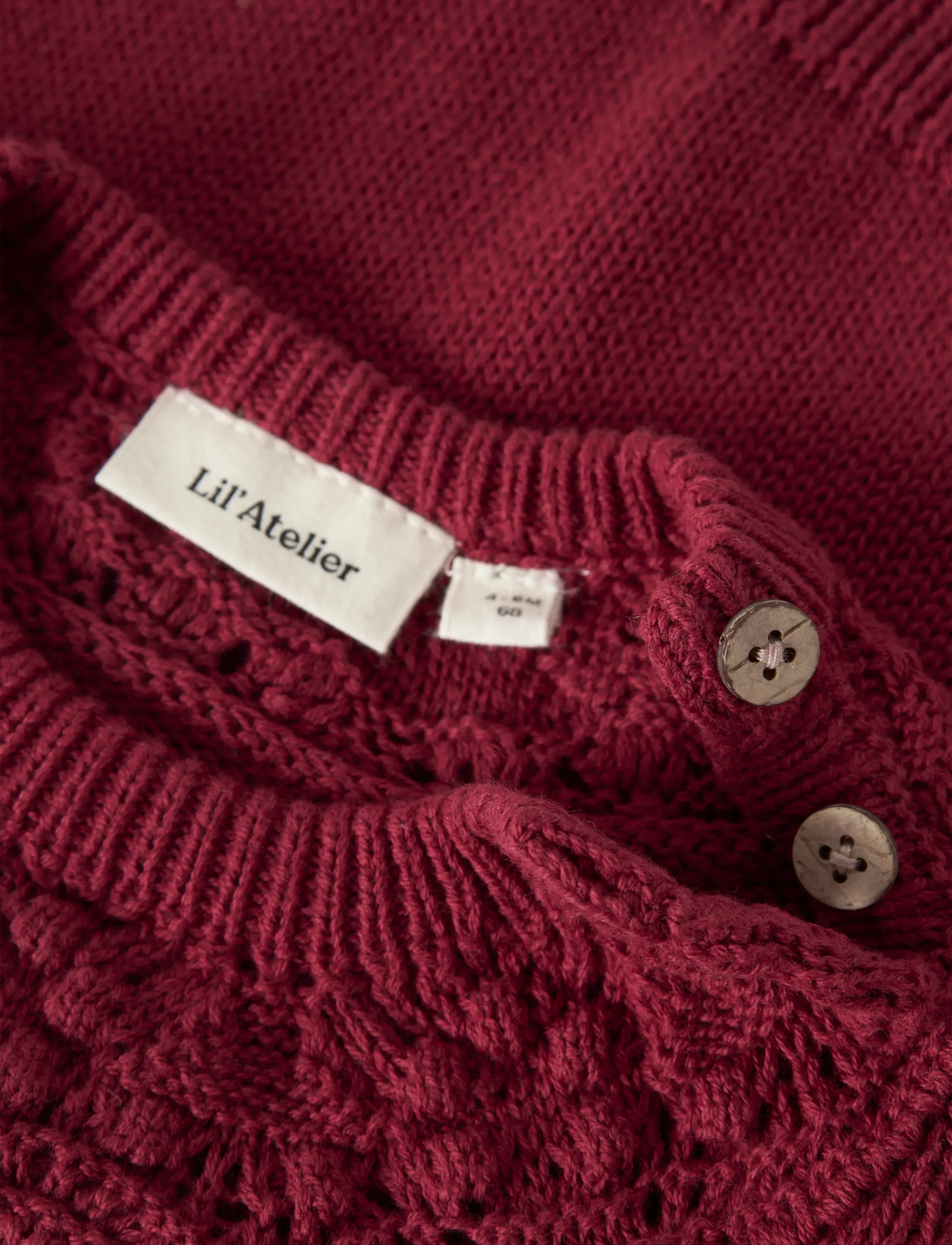 Lil'Atelier - NBFREVA LS LOOSE KNIT LIL - biking red - 2