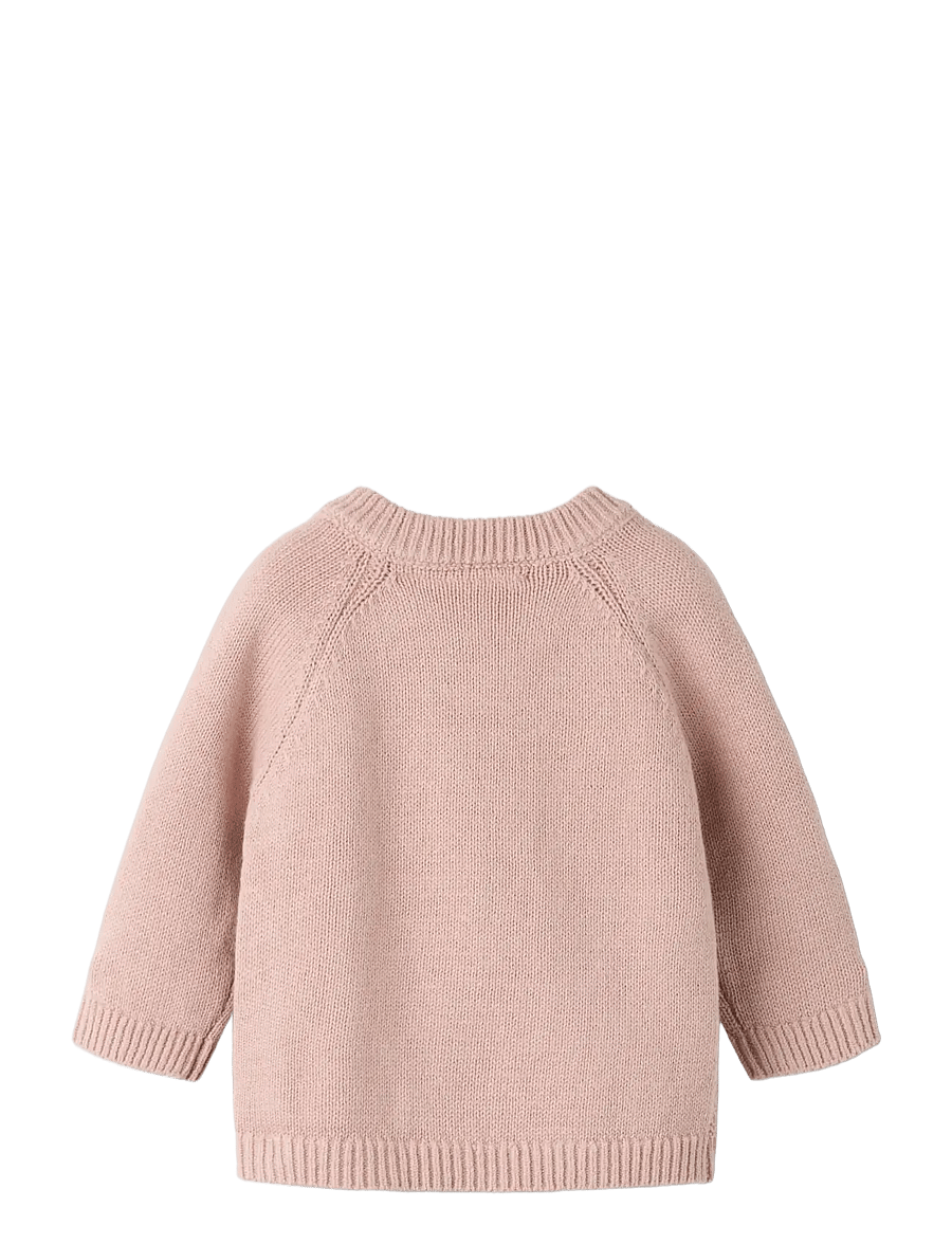 Lil'Atelier - NBNLAGUNA LS WRAP KNIT LIL - cardigans - adobe rose - 1