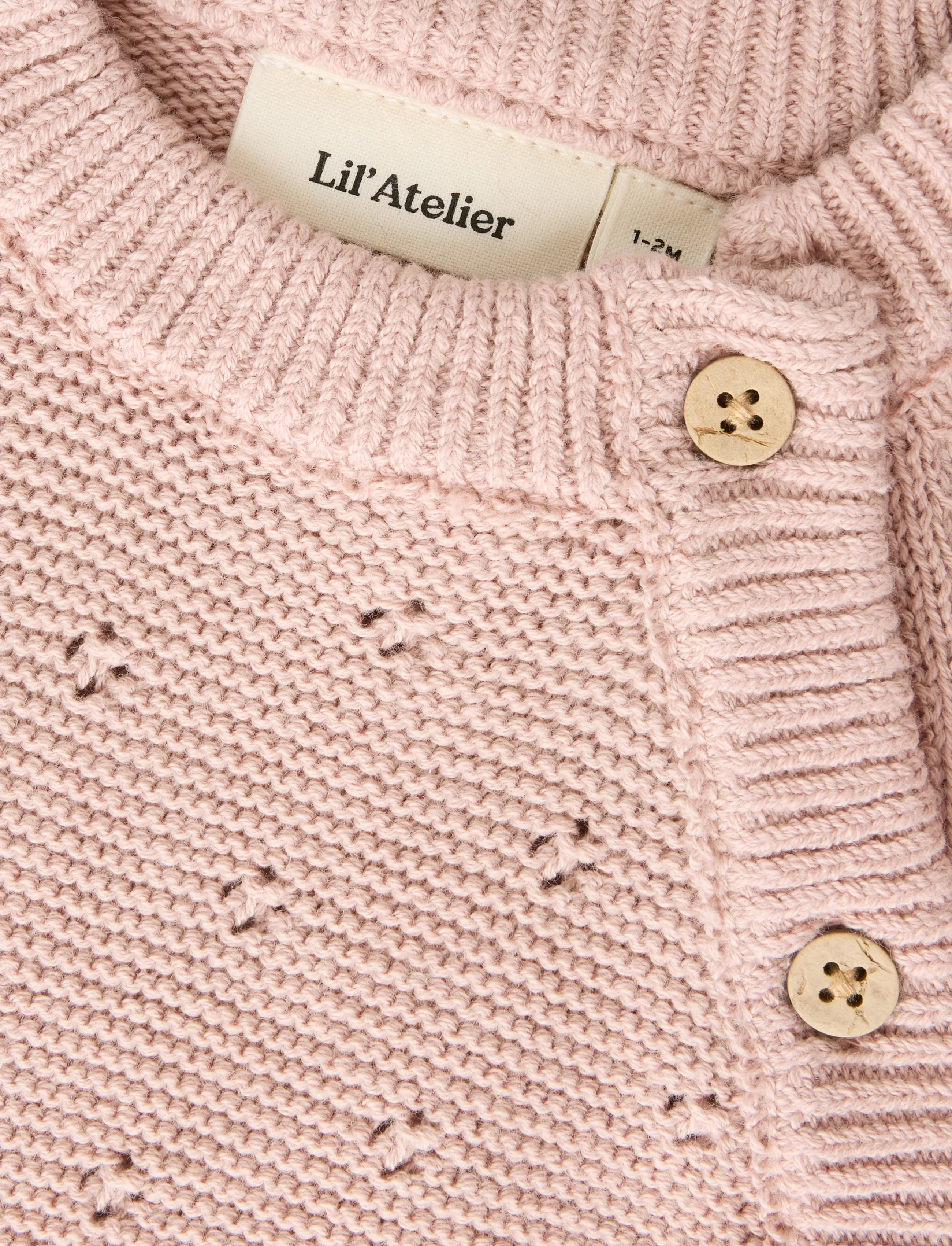 Lil'Atelier - NBNLAGUNA LS WRAP KNIT LIL - cardigans - adobe rose - 3