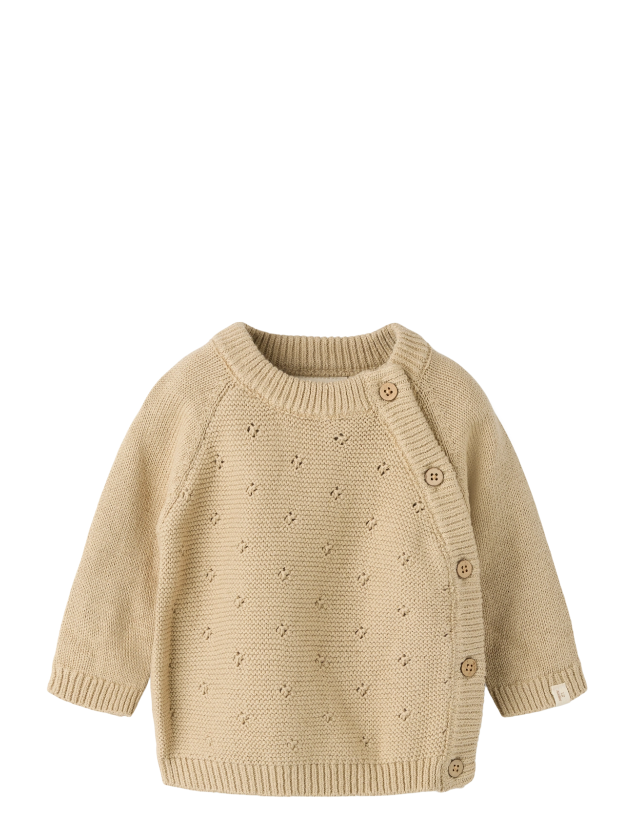Lil'Atelier NBNLAGUNA LS WRAP KNIT LIL - Oberteile - WHITE PEPPER / beige